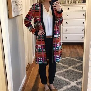 Anthropologie Williston Plaid Cardigan